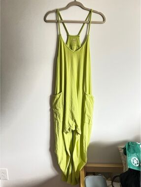 Free People Movement Hot Shot Jumpsuit Onesie XS Lemon Lime